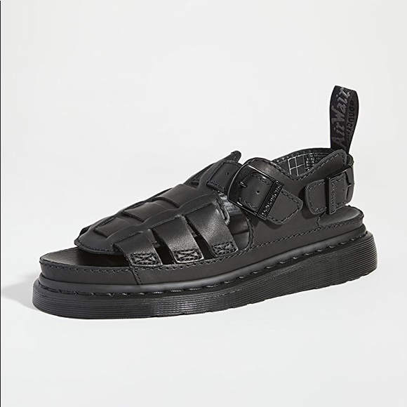 Dr. Martens Black Mono Fisherman Sandals - Picture 12 of 15
